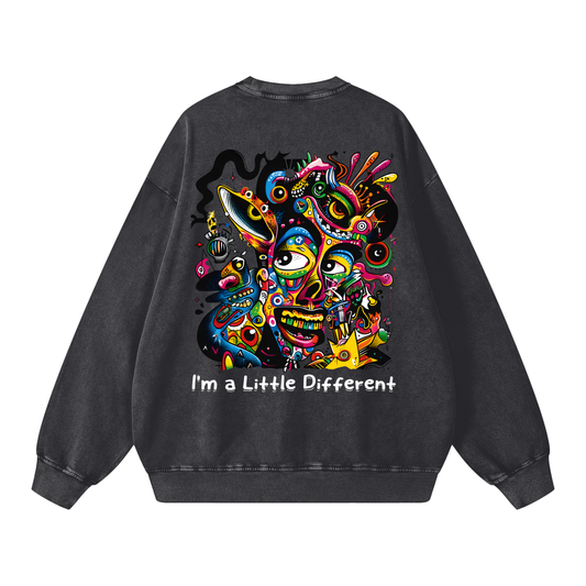 All That Jazz Snow Washed Oversized Sweatshirt - Xtreme Shopper