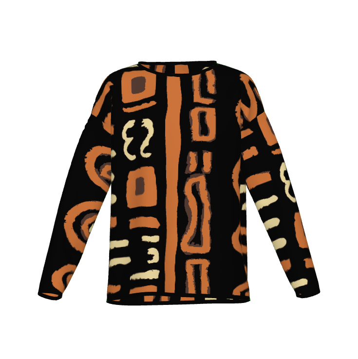 Afrocentric Pattern Crewneck Knit Women's Sweater
