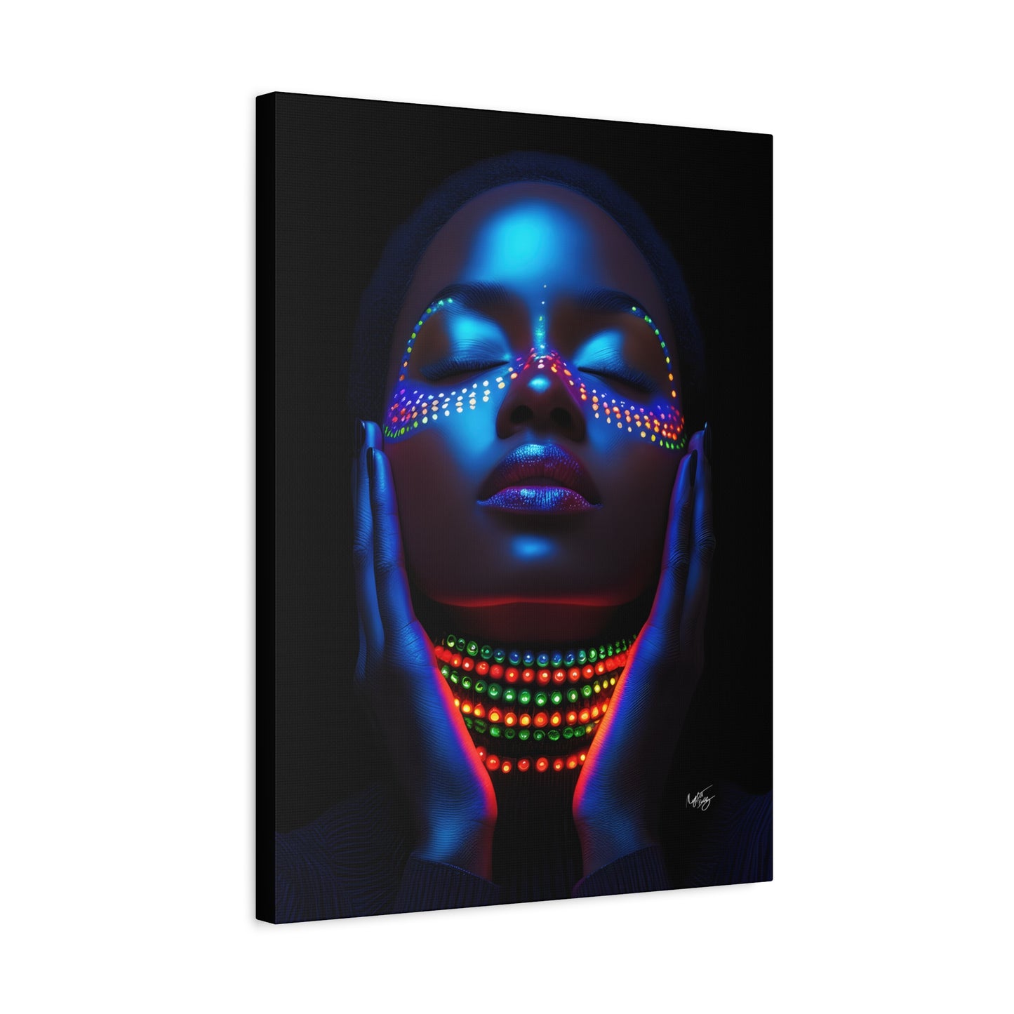 My Future Is Brighter Than The Darkness Black Woman Art Canvas Wall Print