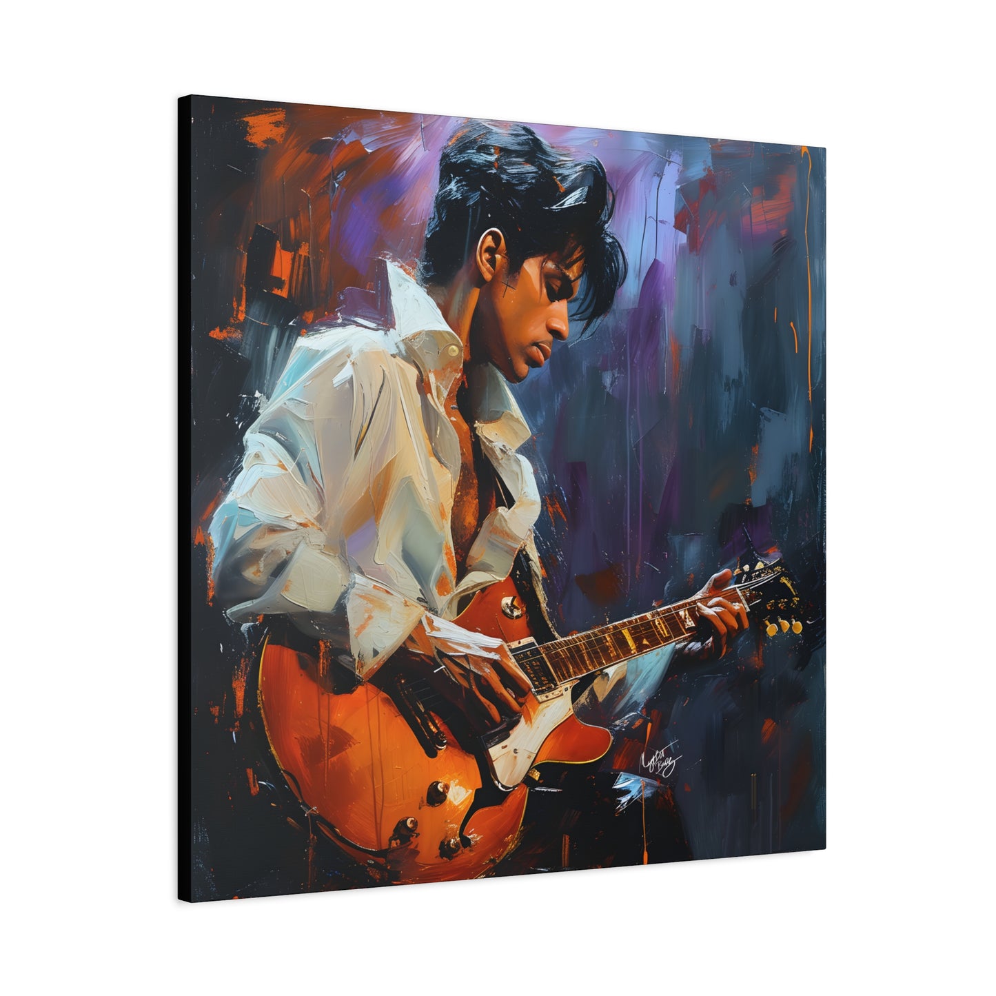 Prince In Concert Afrocentric Black Art Canvas Wall Print