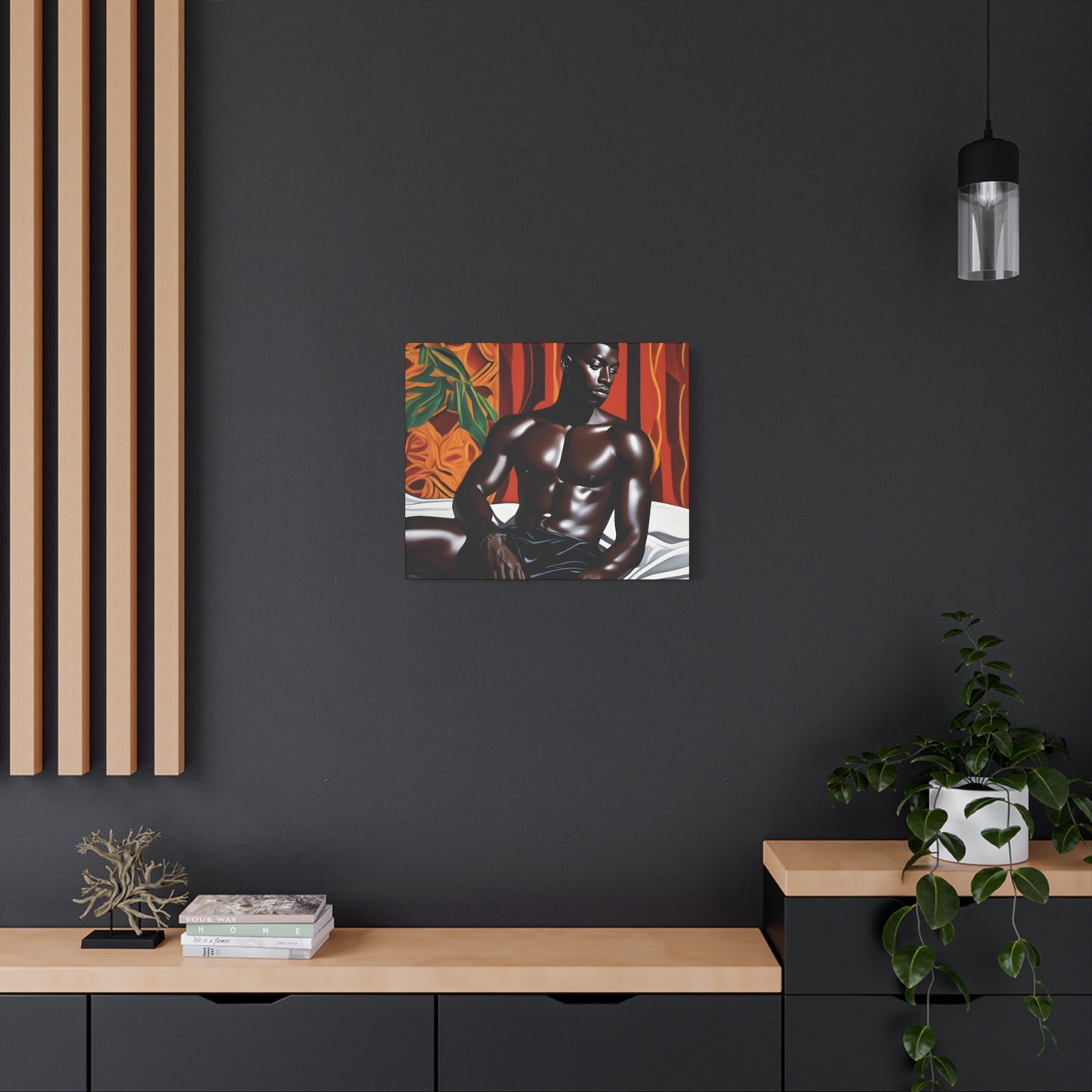 Good Morning Afrocentric Black Artwork Canvas Wall Print