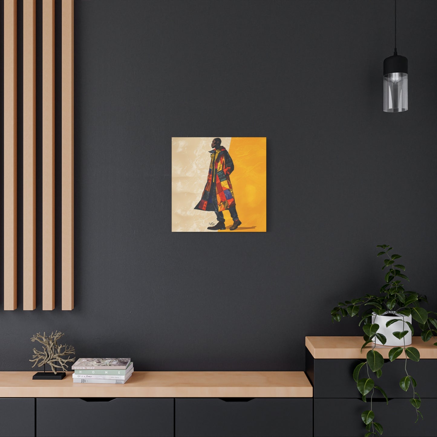 I Am Fashion Forward Afrocentric Black Man Abstract Art Canvas Wall Print