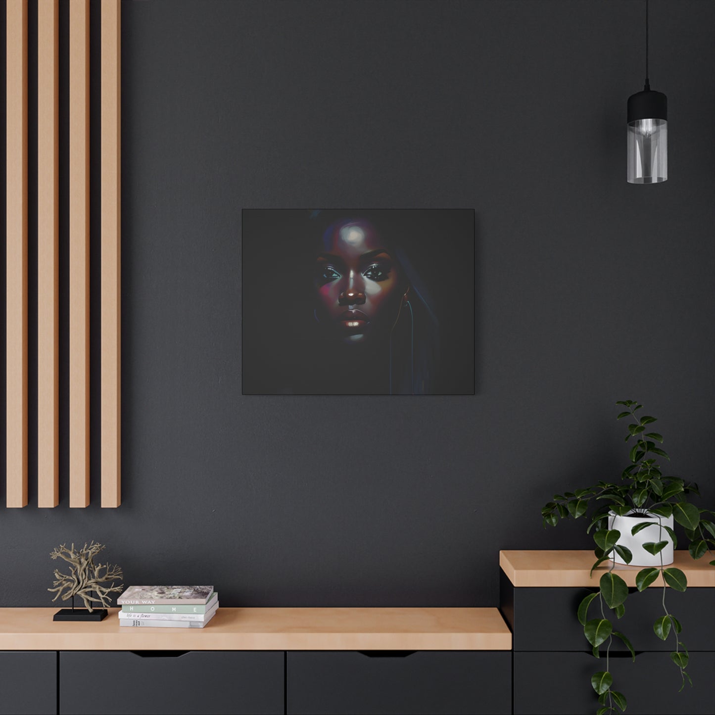 The Look Black Woman Abstract Artwork Canvas Wall Print