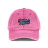 Bold Black and Blessed Spiritual Statement Vintage Distressed Embroidered Hat