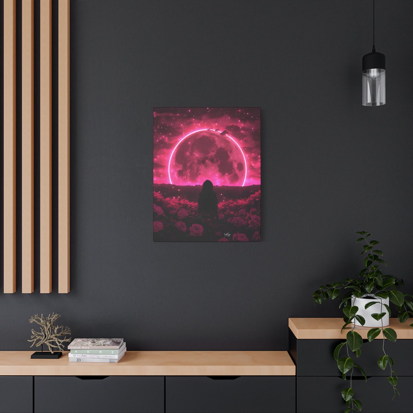It Rises in the East Afrocentric Black Woman Abstract Art Canvas Wall Print