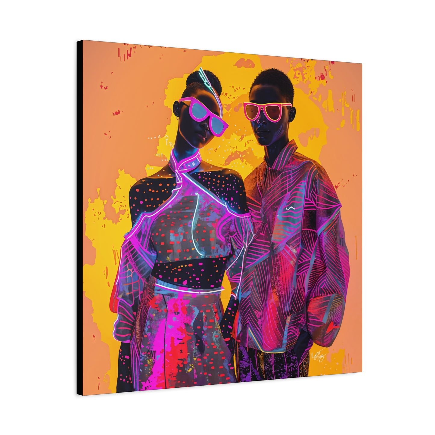 You Know We're Fly Afrocentric Black Abstract Art Canvas Wall Print