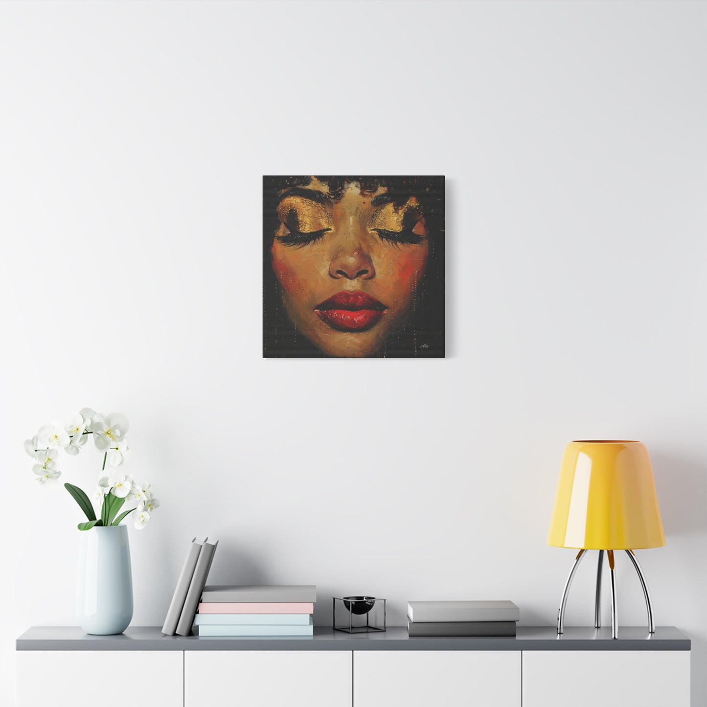 Just Meditate On It Black Woman Art Canvas Wall Print