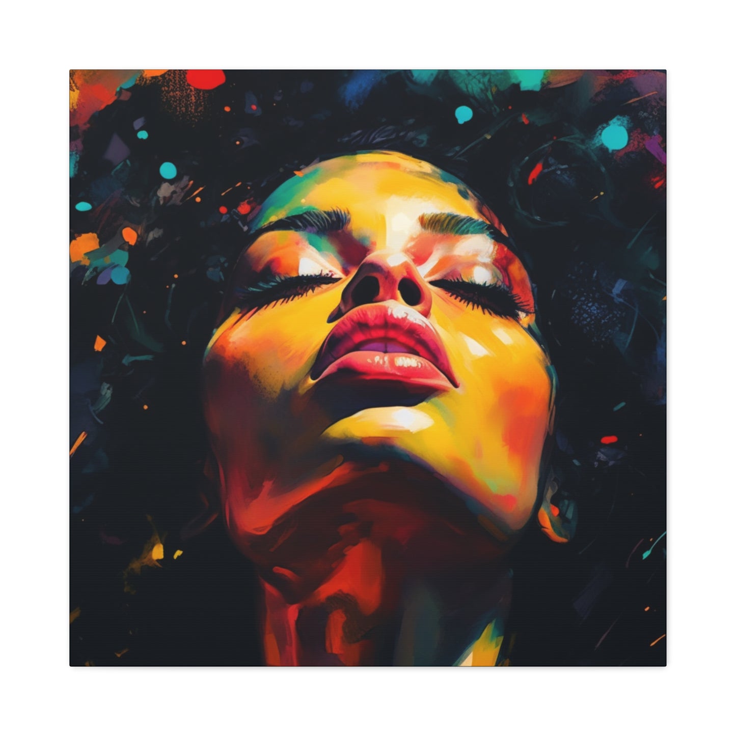 The Rapture Black Woman Abstract Artwork Canvas Wall Print
