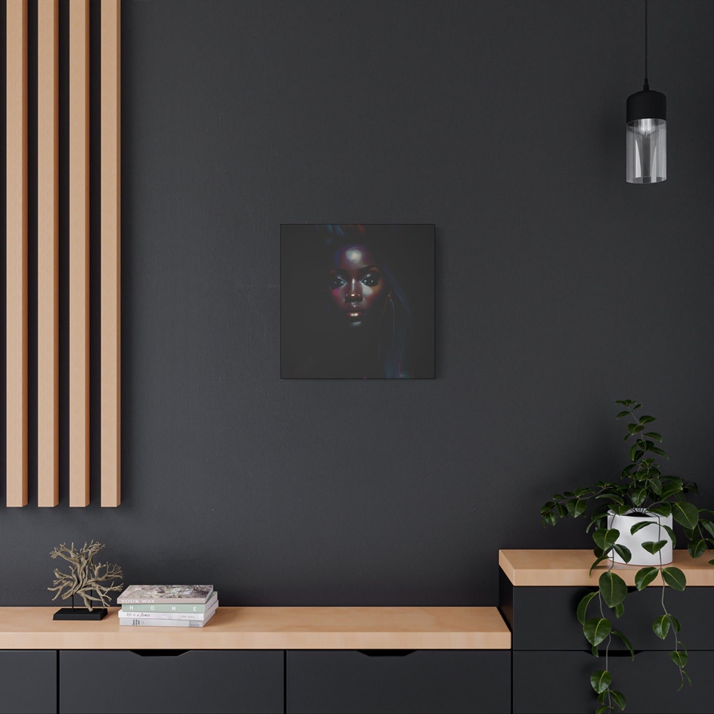 The Look Black Woman Abstract Artwork Canvas Wall Print