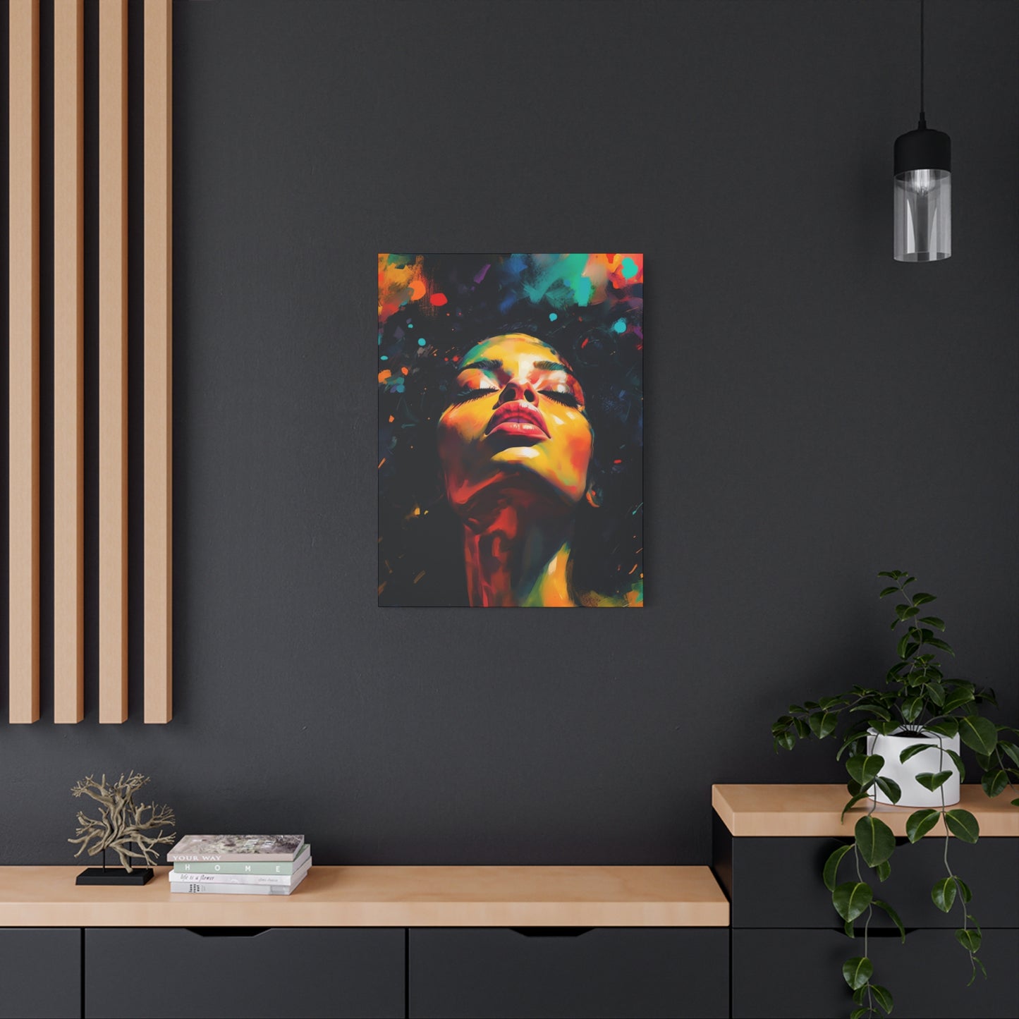 The Rapture Black Woman Abstract Artwork Canvas Wall Print