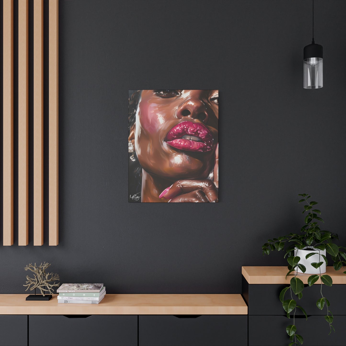 Let Me Tell You A Secret Afrocentric Black Woman Art Canvas Wall Print