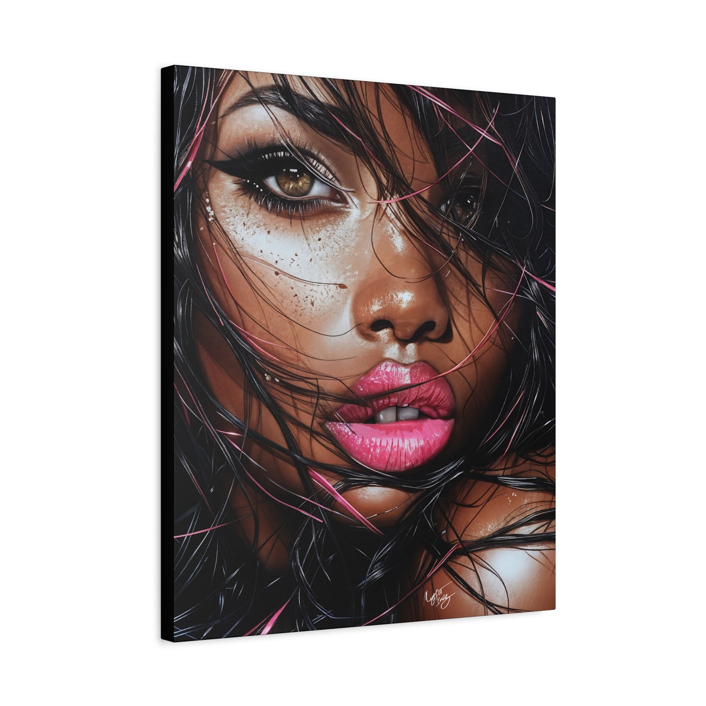 I'm Parched Afrocentric Black Woman Art Canvas Wall Print