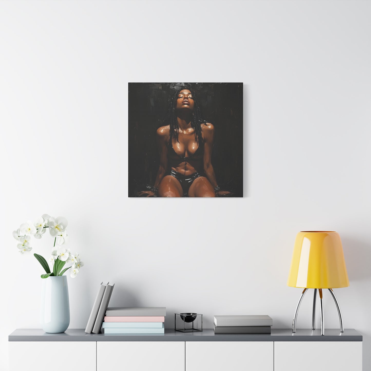At The End Of The Day Afrocentric Black Woman Art Canvas Wall Print