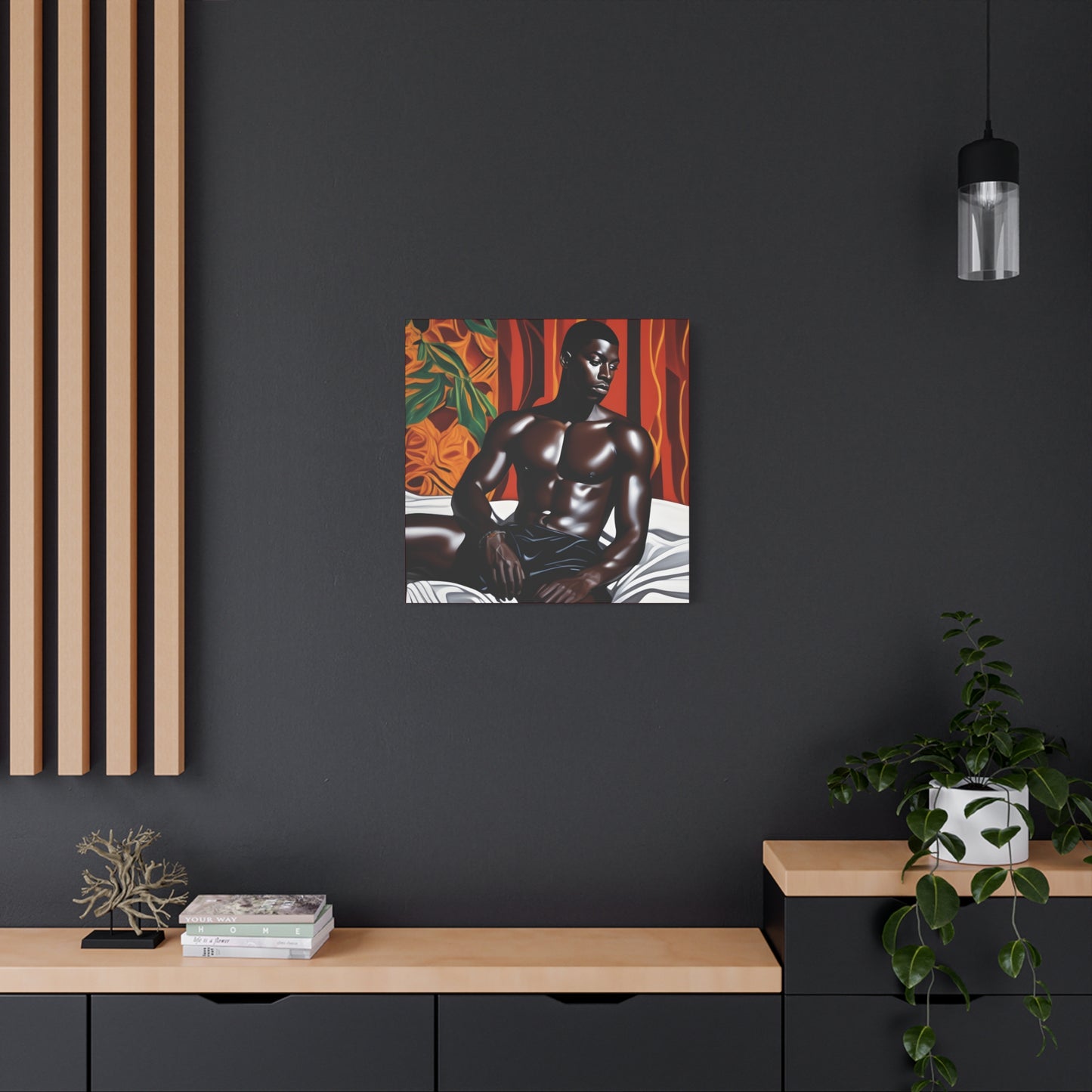 Good Morning Afrocentric Black Artwork Canvas Wall Print