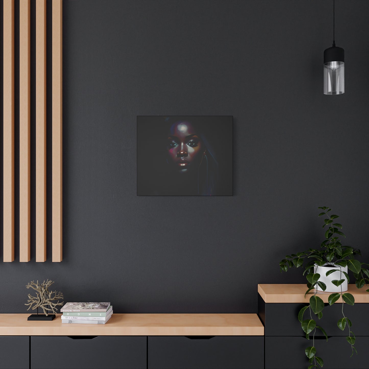 The Look Black Woman Abstract Artwork Canvas Wall Print