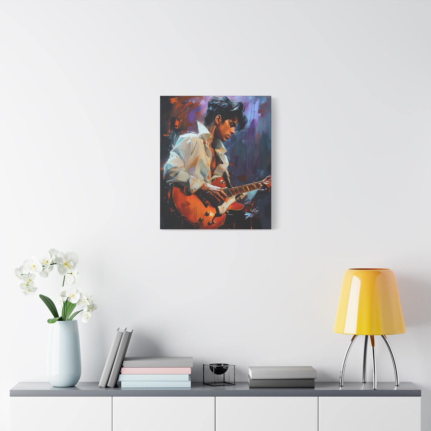 Prince In Concert Afrocentric Black Art Canvas Wall Print