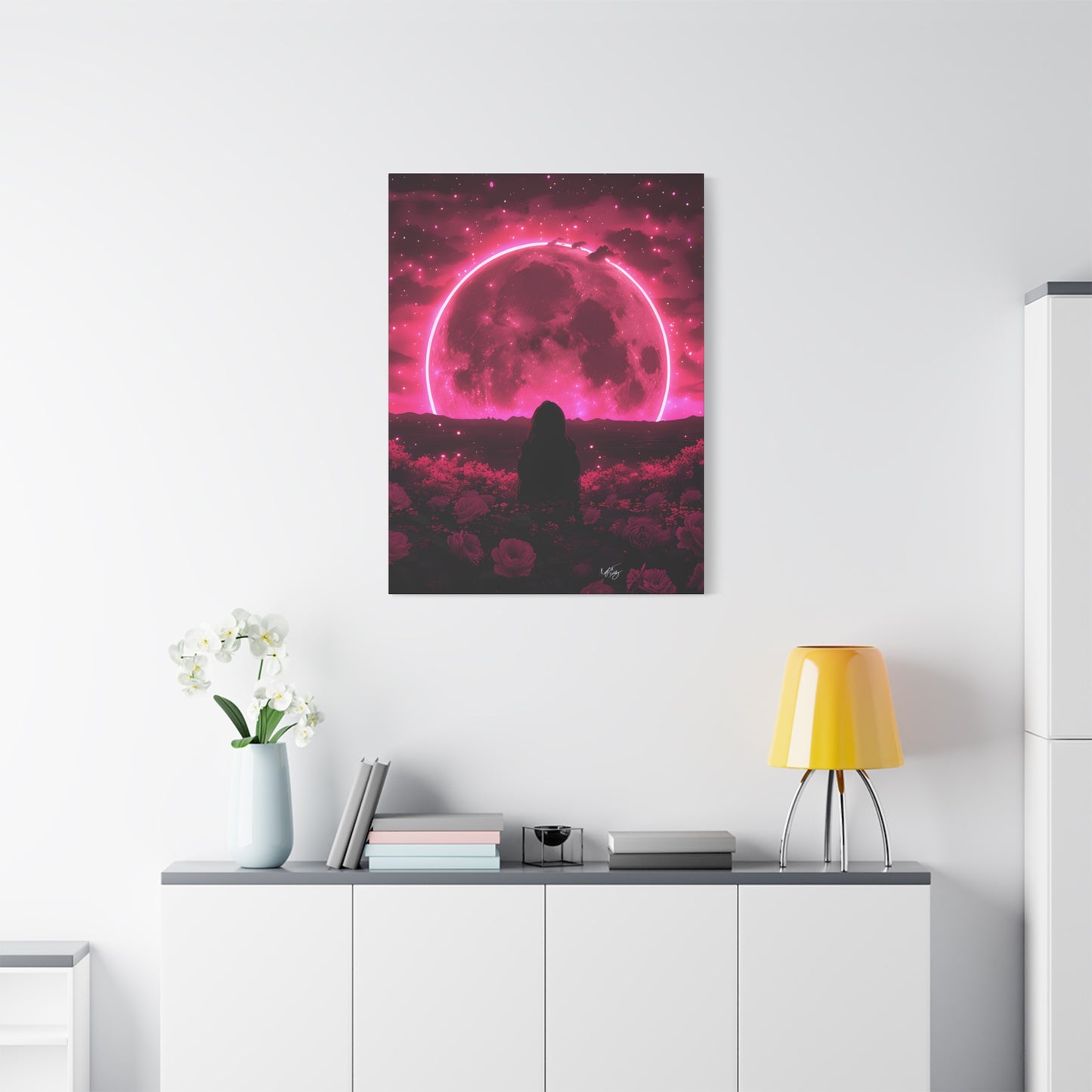 It Rises in the East Afrocentric Black Woman Abstract Art Canvas Wall Print