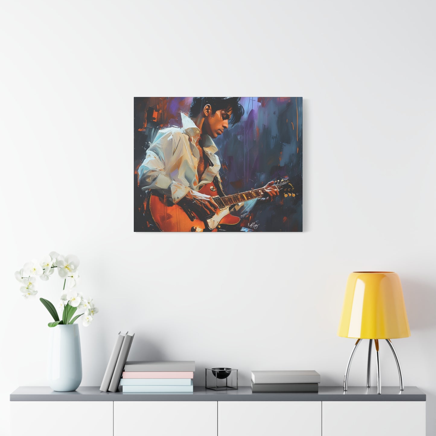 Prince In Concert Afrocentric Black Art Canvas Wall Print