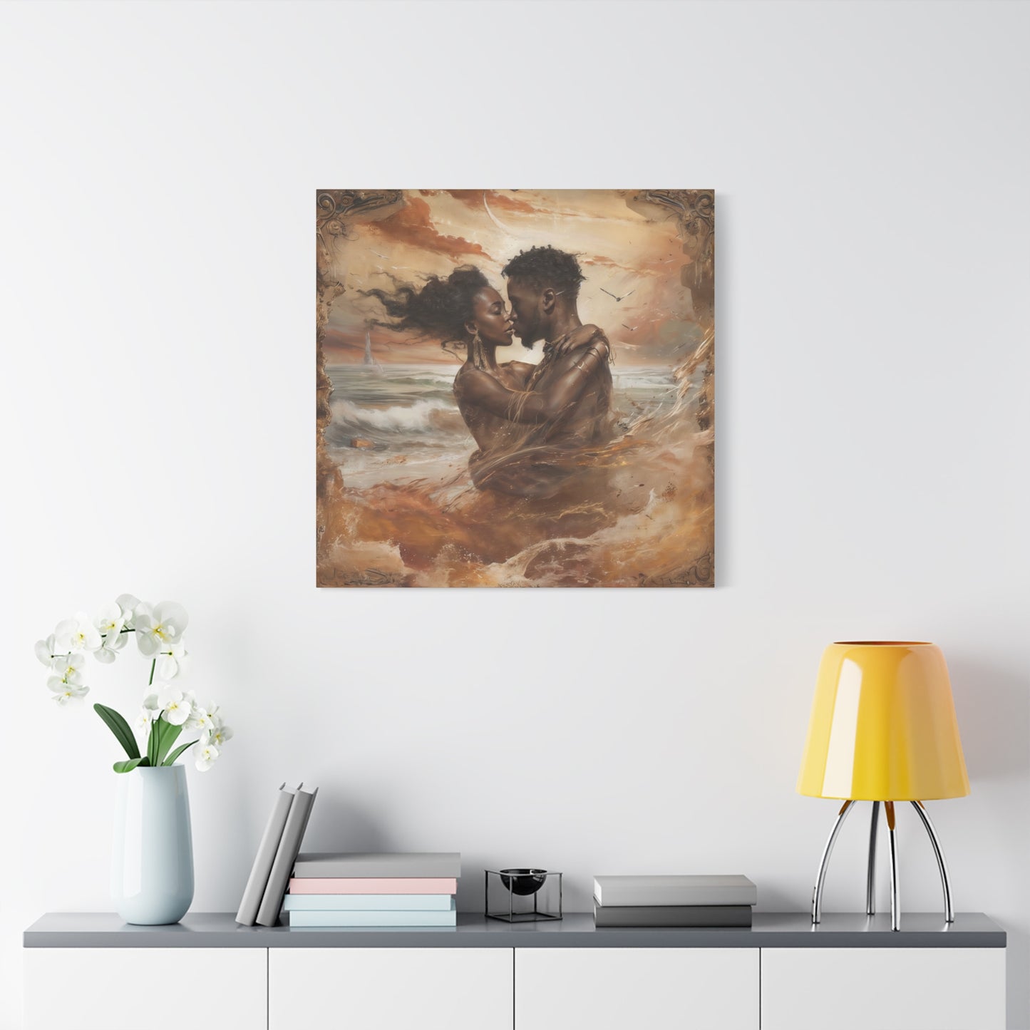 Forever Mine Black Love Art Canvas Wall Print
