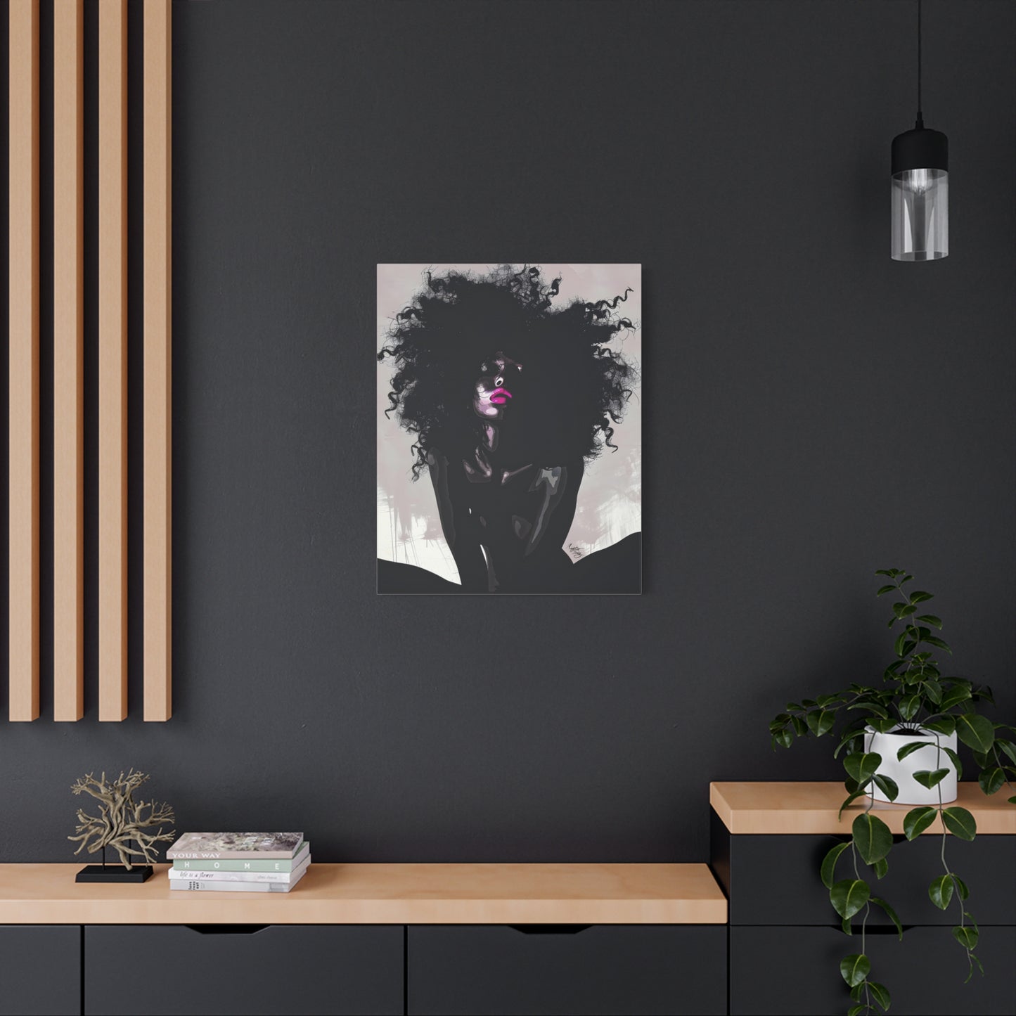 I Know You See Me Afrocentric Black Woman Abstract Art Canvas Wall Print