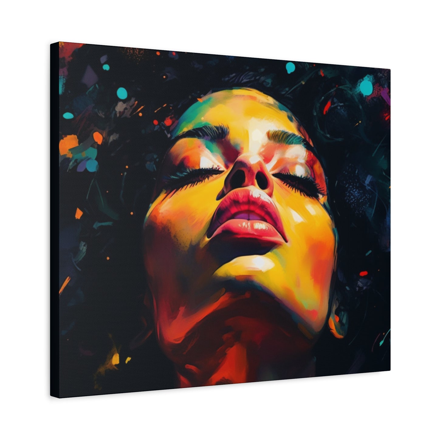 The Rapture Black Woman Abstract Artwork Canvas Wall Print