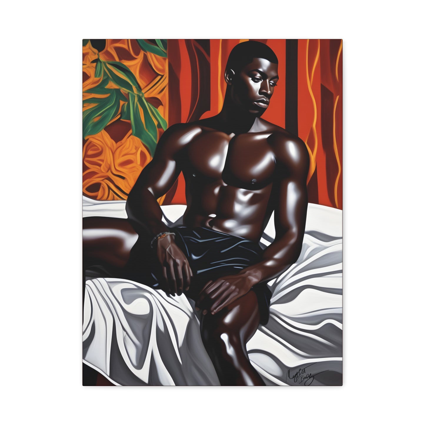 Good Morning Afrocentric Black Artwork Canvas Wall Print