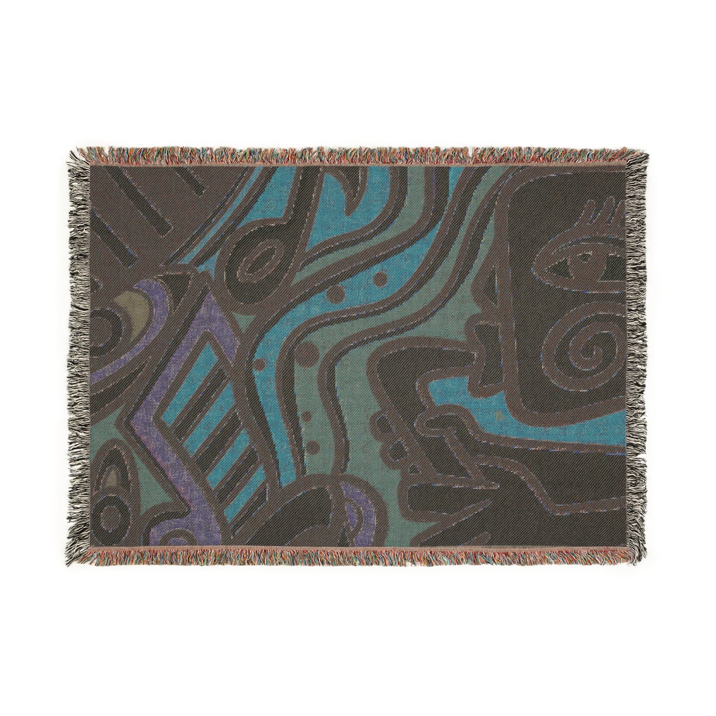 A Little Jazzy Abstract Art Woven Throw Blanket