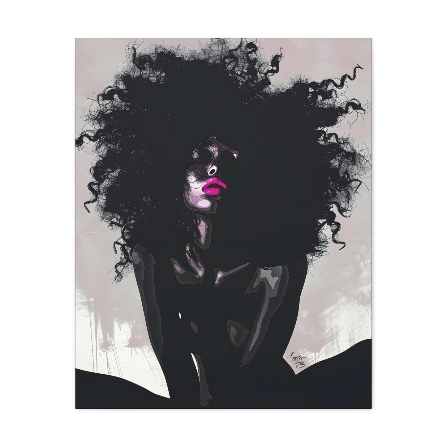 I Know You See Me Afrocentric Black Woman Abstract Art Canvas Wall Print