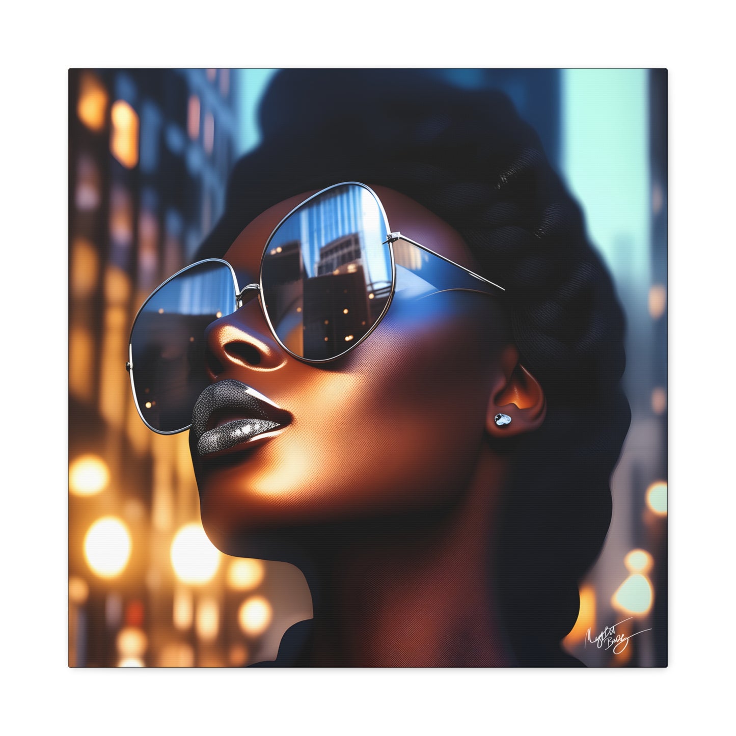 I Am A Diva Black Woman Afrocentric Art Canvas Wall Print