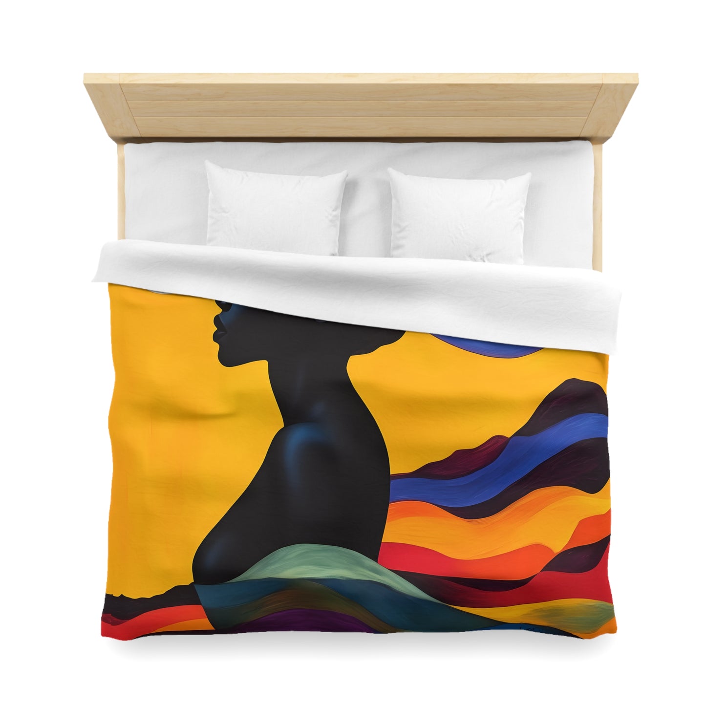 Bohemian Sunset Microfiber Duvet Cover | Vibrant Home Decor, Bedroom Makeover, Gift for Her, Cozy Bedding, Artistic Bed Linen