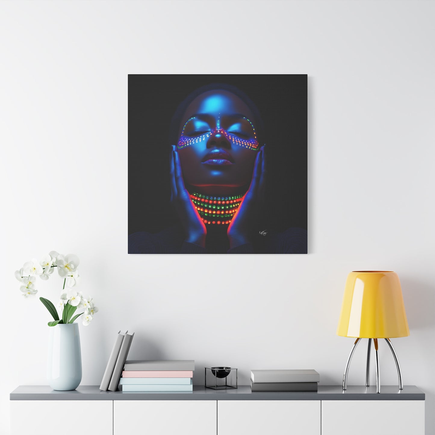 My Future Is Brighter Than The Darkness Black Woman Art Canvas Wall Print