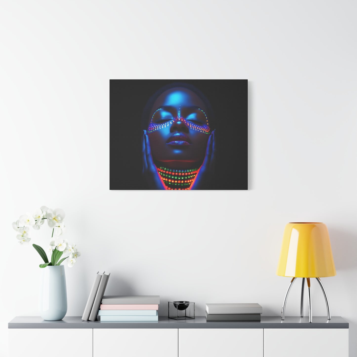My Future Is Brighter Than The Darkness Black Woman Art Canvas Wall Print