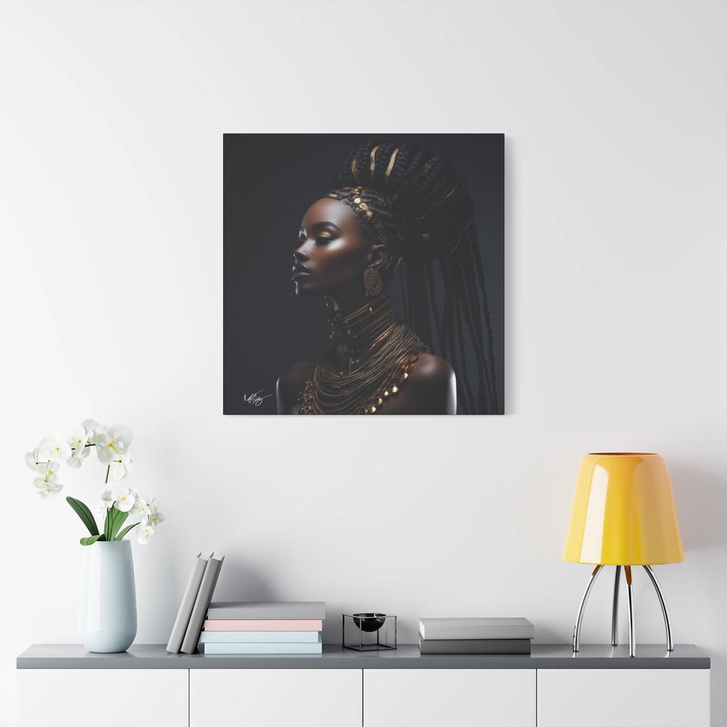 Hair Goals Afrocentric Black Woman Art Canvas Wall Print