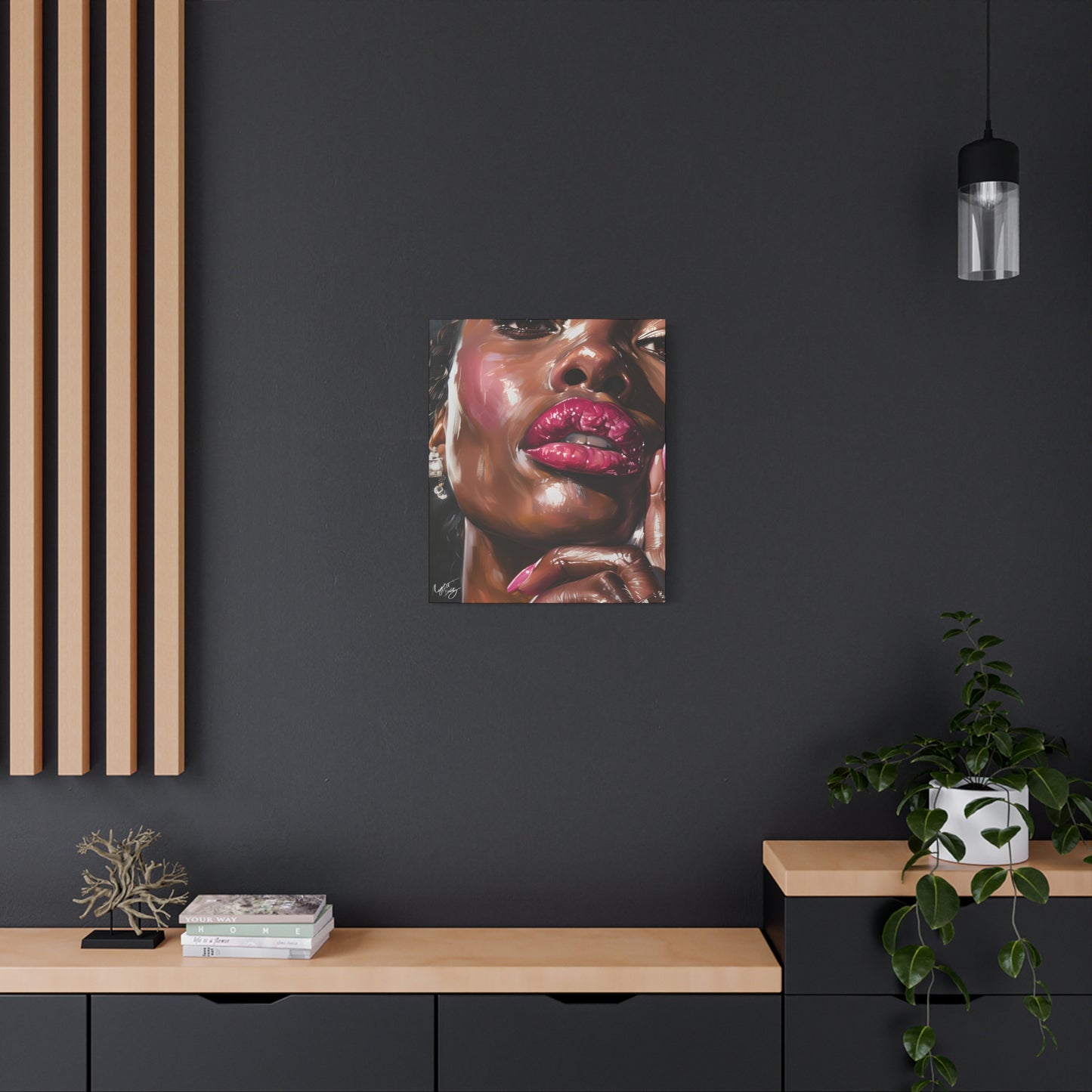 Let Me Tell You A Secret Afrocentric Black Woman Art Canvas Wall Print