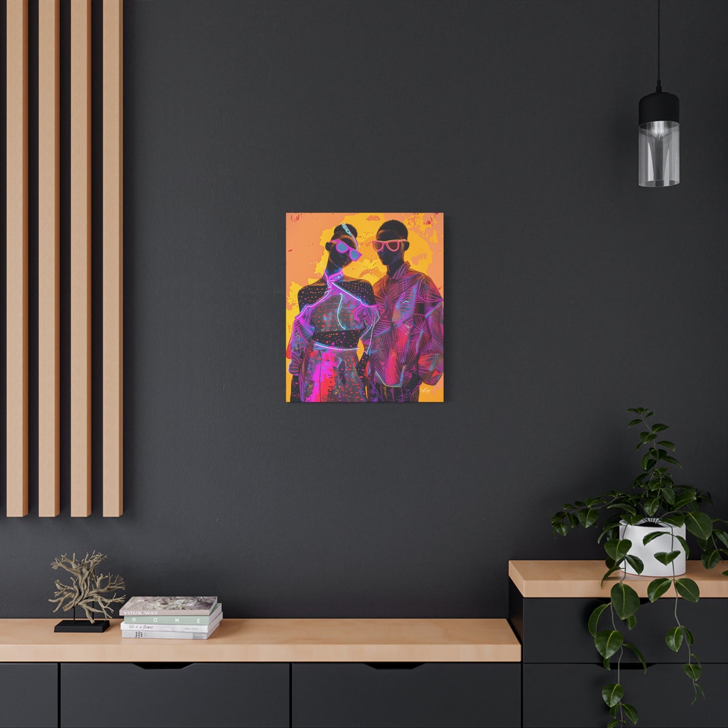 You Know We're Fly Afrocentric Black Abstract Art Canvas Wall Print