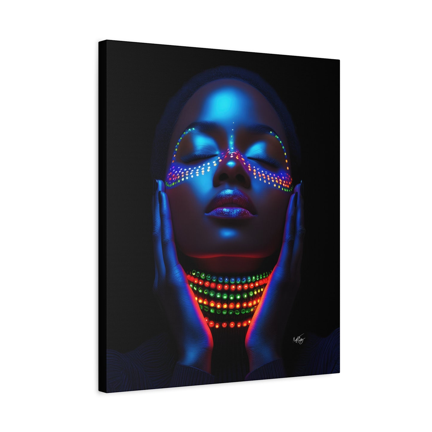 My Future Is Brighter Than The Darkness Black Woman Art Canvas Wall Print