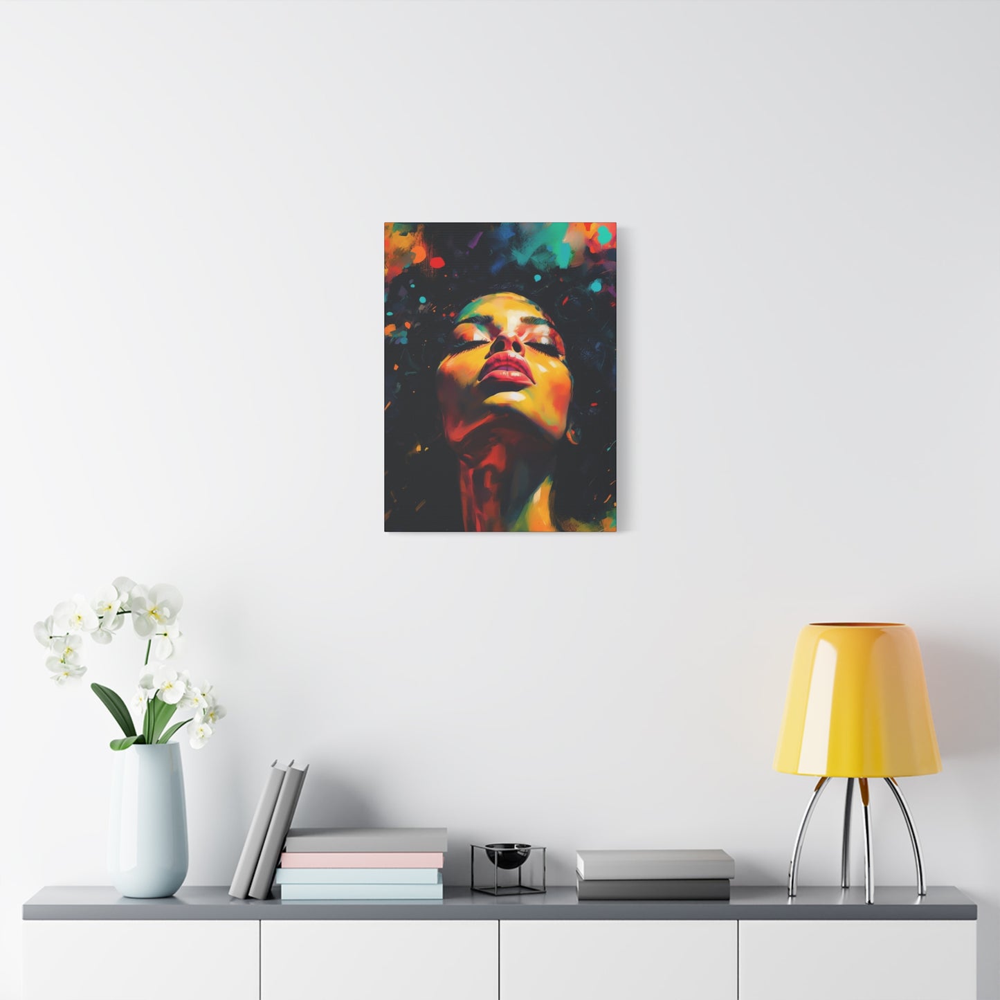 The Rapture Black Woman Abstract Artwork Canvas Wall Print