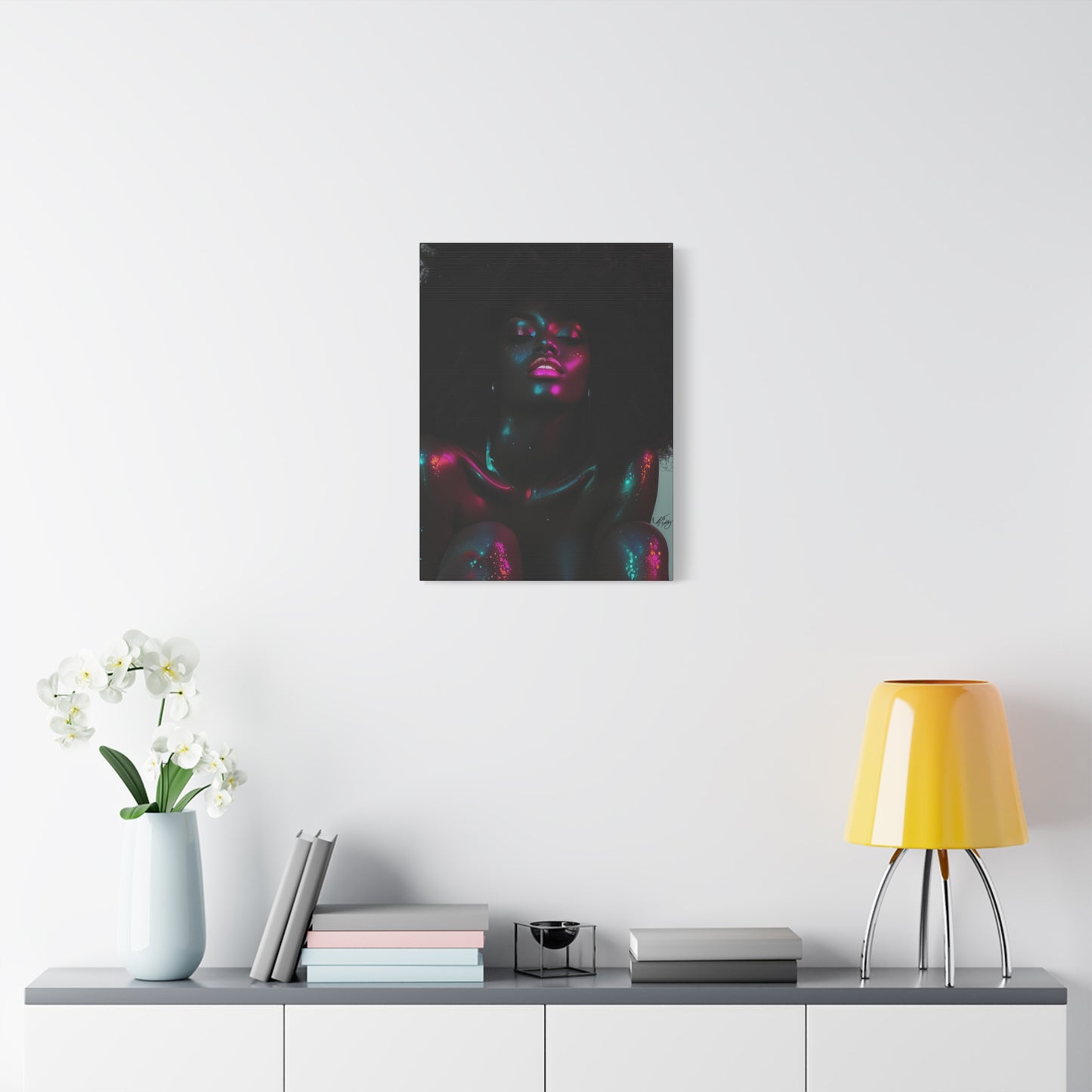 Sometimes It's A Little Hot Afrocentric Black Woman Art Canvas Wall Print