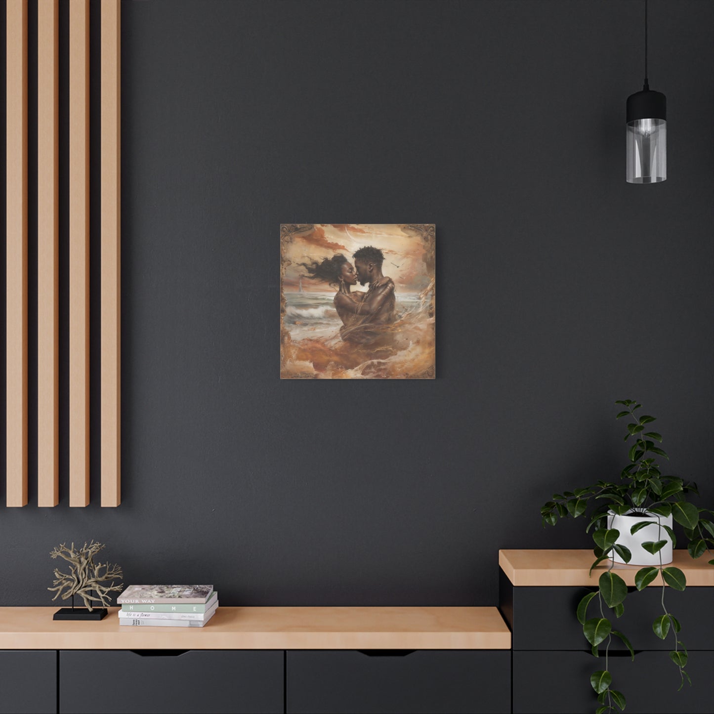 Forever Mine Black Love Art Canvas Wall Print