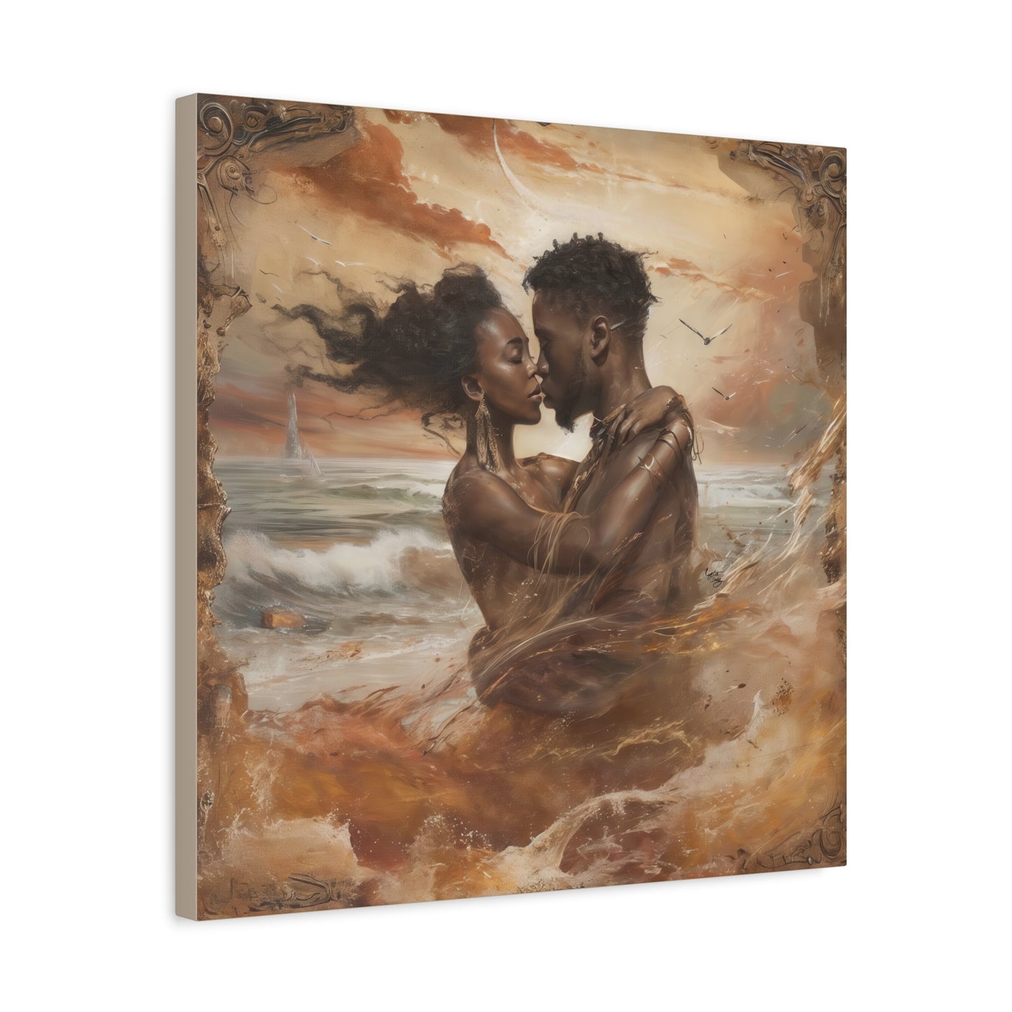 Forever Mine Black Love Art Canvas Wall Print