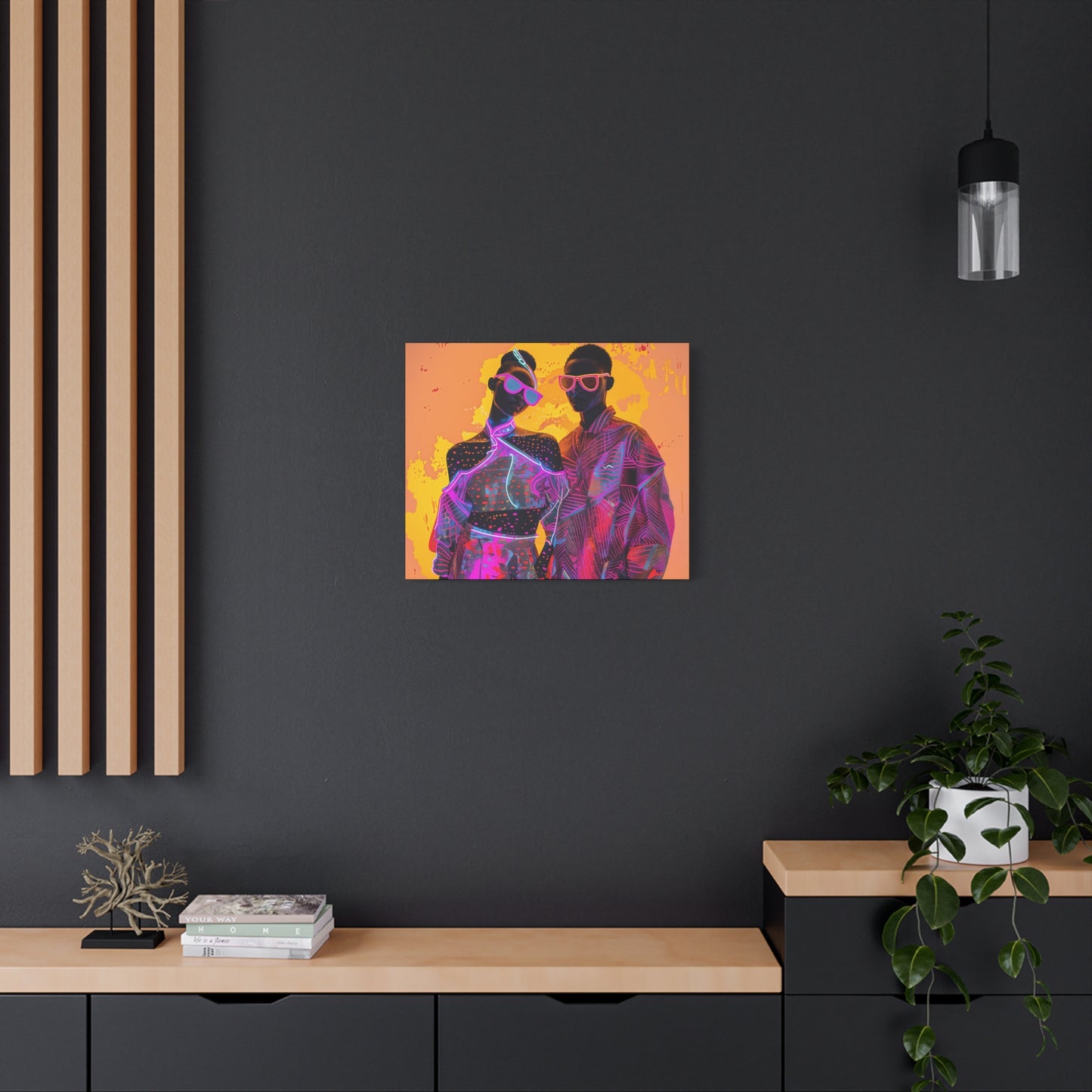 You Know We're Fly Afrocentric Black Abstract Art Canvas Wall Print