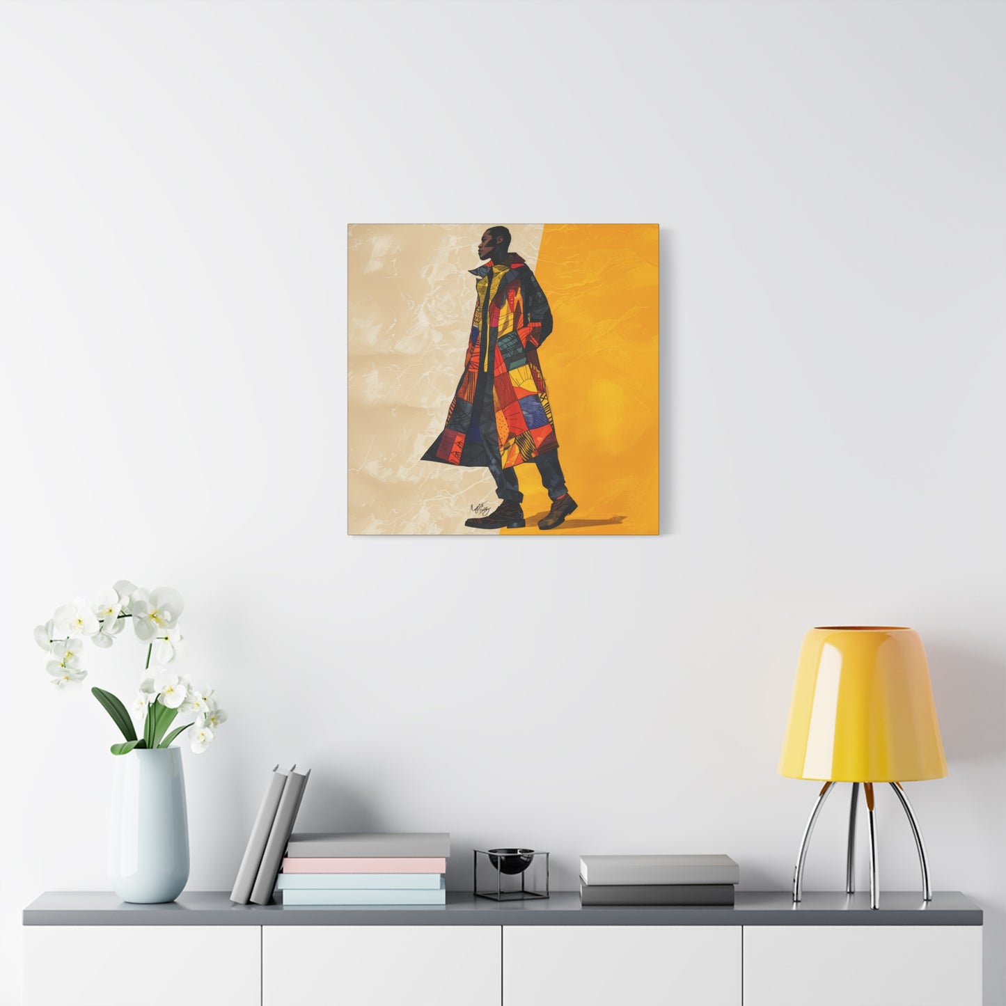 I Am Fashion Forward Afrocentric Black Man Abstract Art Canvas Wall Print