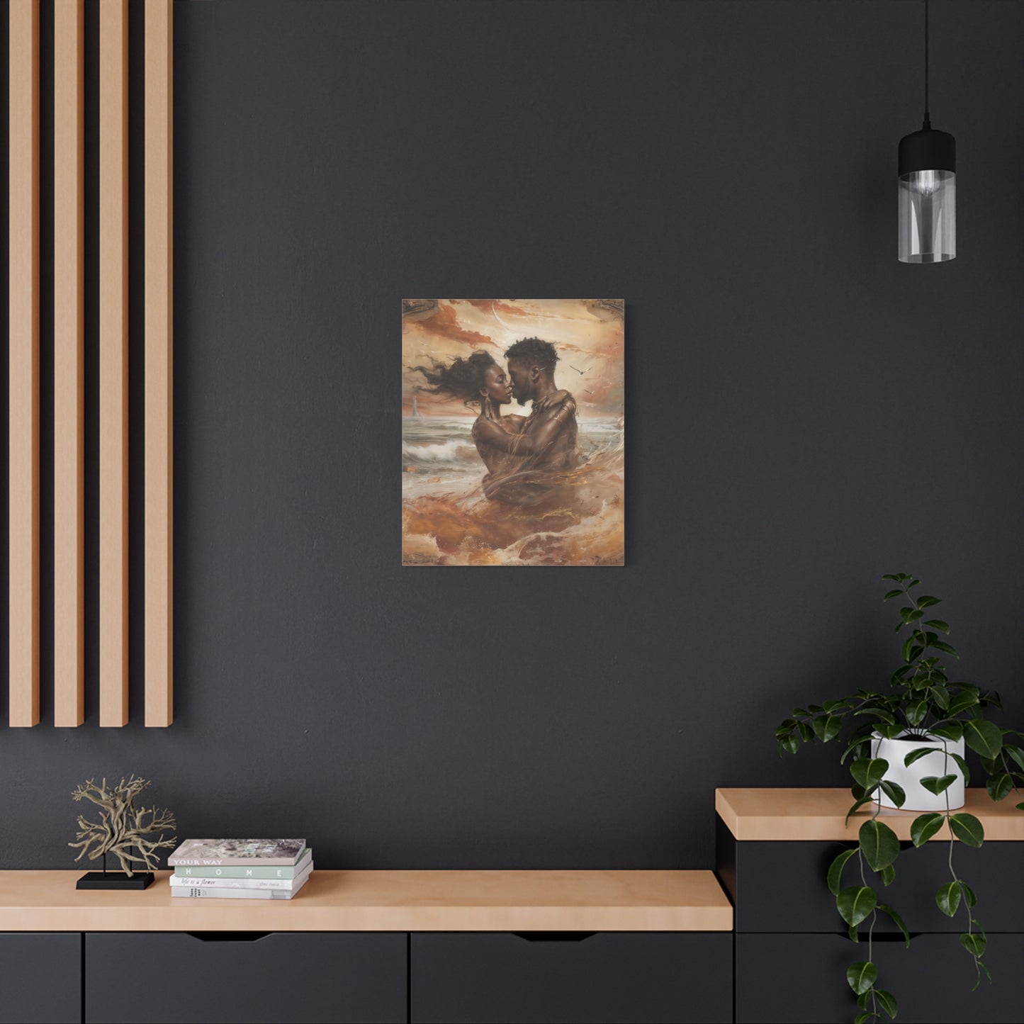 Forever Mine Black Love Art Canvas Wall Print