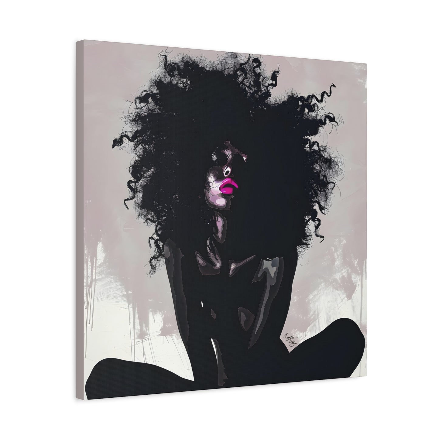 I Know You See Me Afrocentric Black Woman Abstract Art Canvas Wall Print