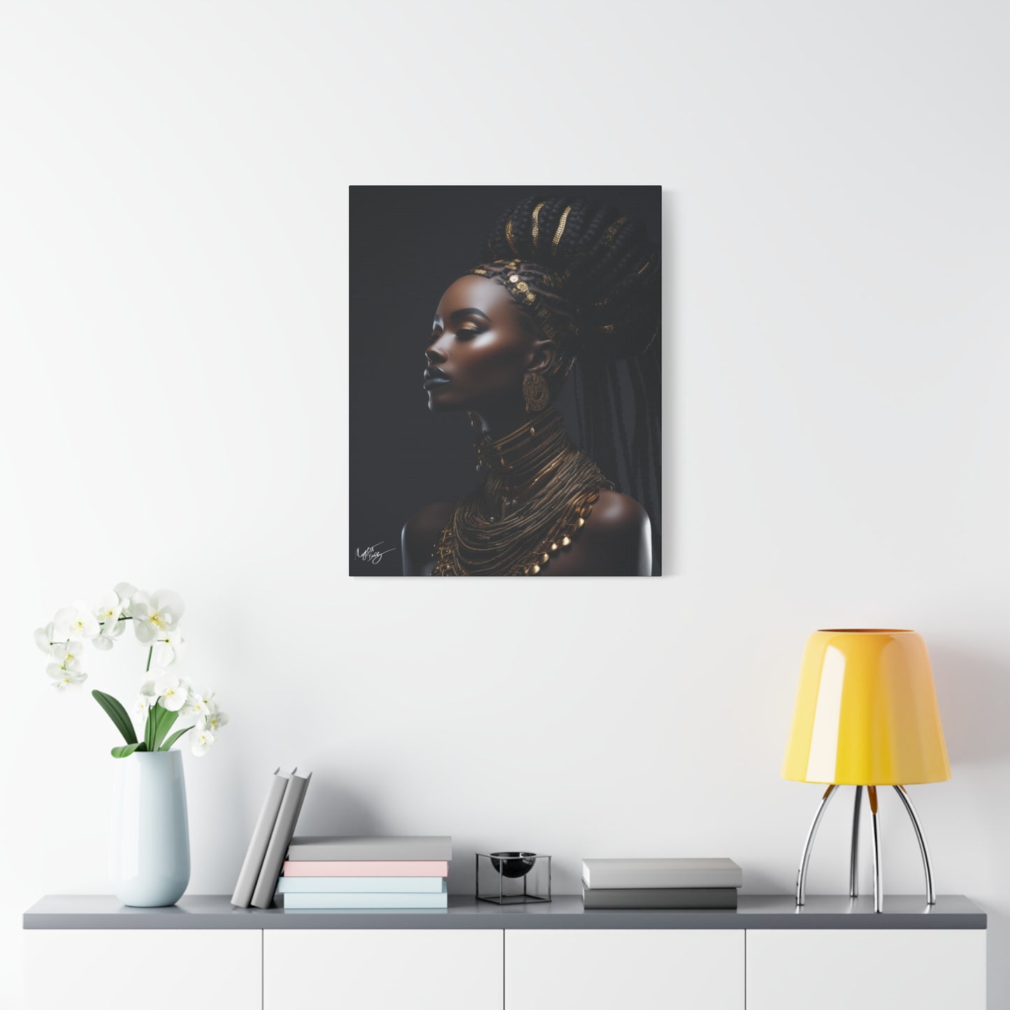 Hair Goals Afrocentric Black Woman Art Canvas Wall Print