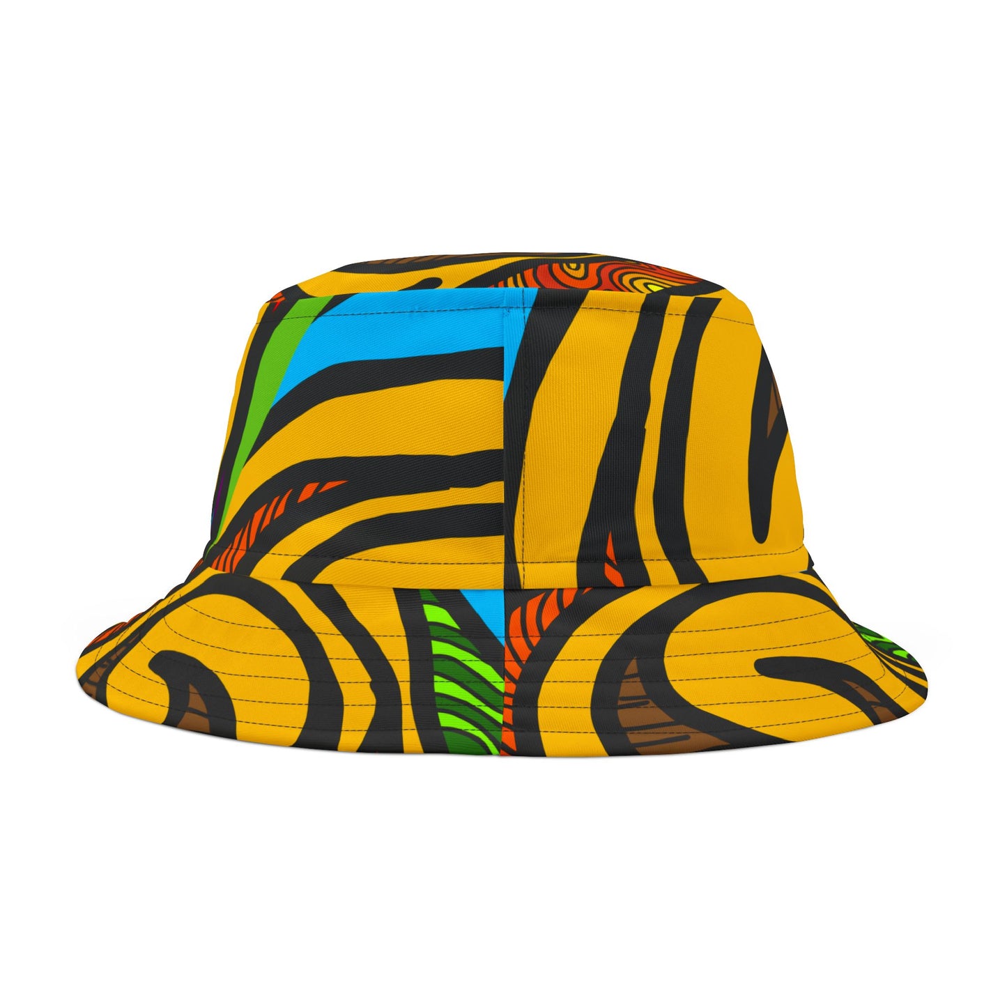 Trendy Ethnic Inspired Swirl Print Unisex Bucket Beach Hat