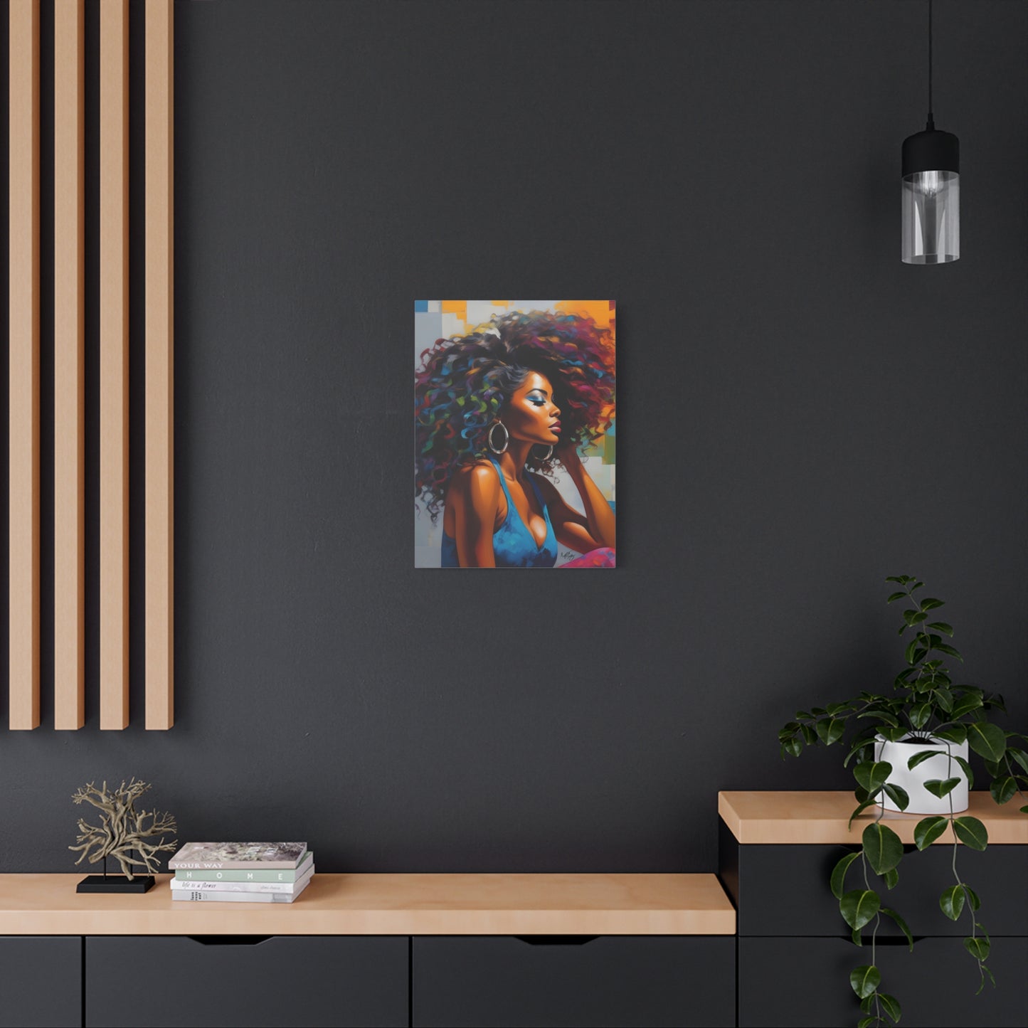 Beauty As Purpose Afrocentric Black Woman Art Canvas Wall Print