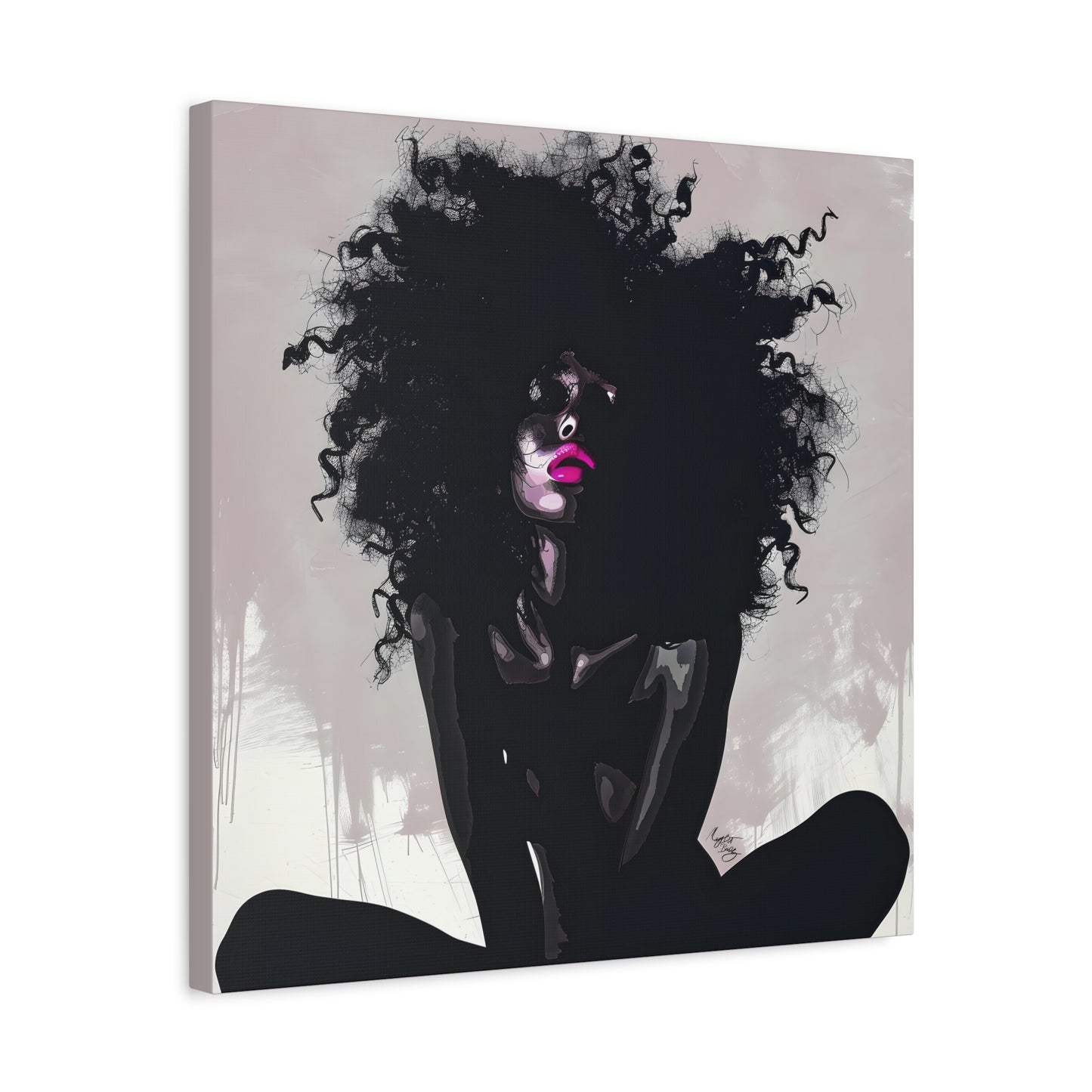 I Know You See Me Afrocentric Black Woman Abstract Art Canvas Wall Print