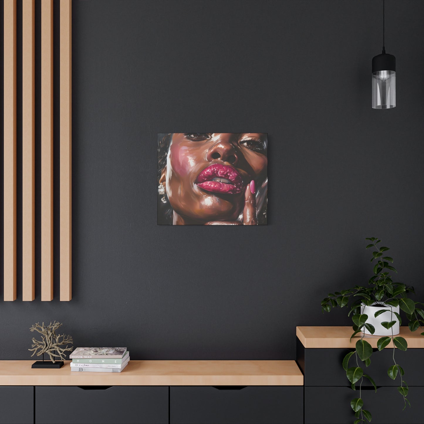 Let Me Tell You A Secret Afrocentric Black Woman Art Canvas Wall Print
