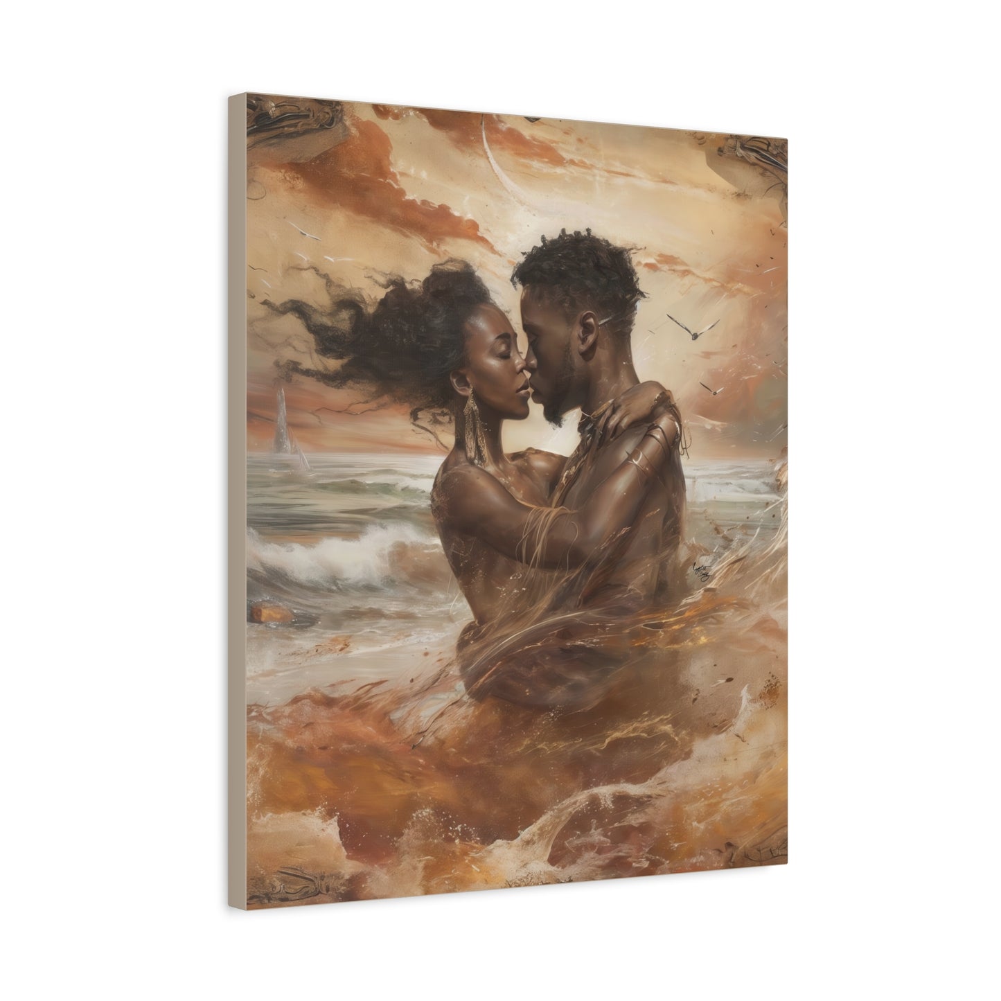 Forever Mine Black Love Art Canvas Wall Print